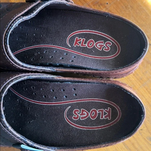 Klogs Austin brown tooled leather western professional comfort clog/shoe.Sz 7.5 - Picture 9 of 15